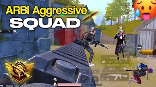 1v4 Arbi Squad 🔥 They Rushed In Aggressive Style 🥵 Pubg mobile