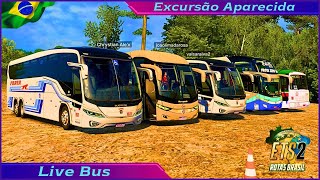 Rotas Brasil 1.50 I Live bus I Chegada ao belíssimo Santuário de Aparecida !!! Venha acompanhar !!!