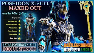 6 STAR POSEIDON X- SUIT | POSEIDON X- SUIT MAXED OUT | FULLY UPGRADED POSEIDON X- SUIT | BGMI