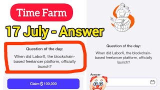 Today 17 july Time Farm Oracle of Time Answer | Time Farm Daily Combo #timefarm #oracleoftimeanswer