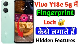 How To Add Display Fingerprint Lock In Vivo Y18e 5g|Vivo Y18e 5g Main Display Fingerprint Lock Lagay