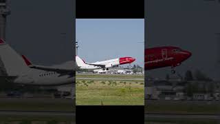 Norwegian 737-800 takes off  in slow motion #shorts #shortsvideo #norwegian #slowmotion #fyp #Boeing