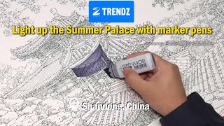 Light up the Summer Palace with marker pens ! #summerpalace #drawing #painting #colorful #beautiful