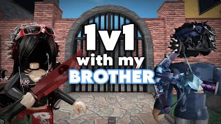 1v1 with my BROTHER (roblox mm2 vc) #murdermystery2