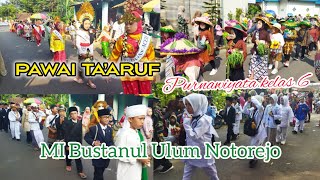 Pawai Ta'aruf Purnawiyata kelas 6 MI Bustanul Ulum Notorejo gondang