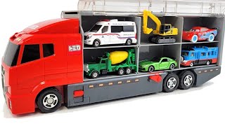 13 Types Cars Tomica ☆ Tomica opening and put in big Okataduke convoy