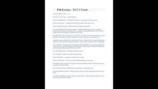 Phlebotomy Ncct Exam Brand New Update 2023