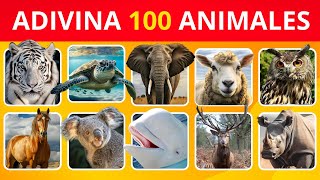 Adivina 100 animales en 3 segundos 🐱 🦁 🐯¡Pon a Prueba tu Conocimiento! Reto Cerebral