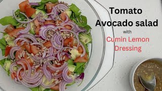 Tomato and Avocado salad with Cumin Lemon Dressing @recipesbydis ​