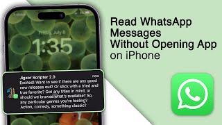 How To Read WhatsApp Messages Without Opening App on iPhone! [2024]