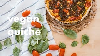 Vegán, zöldséges quiche | Yama Kitchen