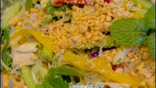 Asian glass noodle salad with mix vegetable #cooking #noodles #vegetables ￼￼