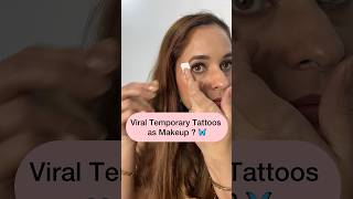 Viral temporary tattoos as makeup?🦋 #viralvideo