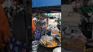 Thai desserts Fried banana snacks with fried potatoes - Thai street food #thaistreetfood #shorts