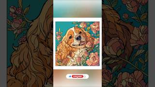 Beautiful Flowers | With Smart Dog Painting #dog #flowers #shorts #video