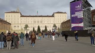 PIAZZA CASTELLO e PALAZZO REALE TORINO PIEMONTE ITALIA