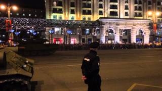 The first rehearsal of the Victory Day Military parade,  April 29, 2015