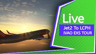 [IVAO] EGSS ✈ LCPH | Jet2 B738 | EXS Tour Leg 3