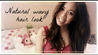 Natural wavy hair with curling iron : 2 inch curling iron