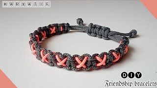 How To Make "X PATTERN" Easy Macrame Bracelet | Macrame Tutorial