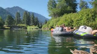 Floating icicle river and the ducks loved us