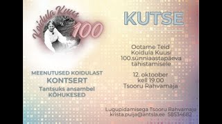 Koidula Kuus 100 mälestusõhtu (12.10.2024)