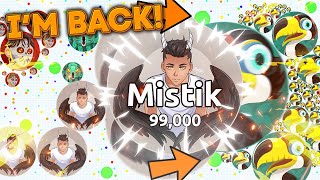 I AM BACK! Mistik NEW Agar.io Game - Senpa.io