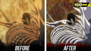 MAPPA's Before and After compositing Comparison - Attack On Titan Season 4 Part 3 Cour 1