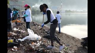 The Maritime Authority of Jamaica at the Kingston Harbour Clean Up Project for Coastal Clean Up Day