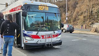 SEPTA - Ride Aboard 2024 New Flyer XDE40 Xcelisor #3653 on Route 65 to 69th street terminal