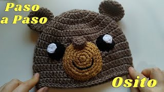 Como hacer un gorro de oso CROCHET tejido paso a paso