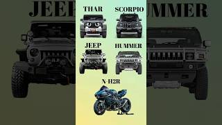 Thar 🆚 Scorpio 🆚 Ninja H2R। क्या आज Thar जीत पायेगा। #shorts #thar #scorpio #ninja