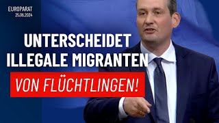 Unterscheidet illegale Migranten von Flüchtlingen!