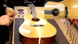 Top Crack Repair on a Vintage Martin Dreadnought