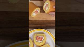 How To Make Strawberry Roll Cake #shorts #vietnamesefood #desert #yummy #cake  #bakingisfun