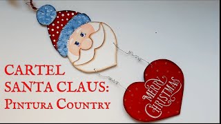 🎄Como hacer un CARTEL de  SANTA CLAUS CON CARTON