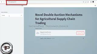 PYTHON Web app - Agricultural Supply Chain Trading Machine Learning Through Regression - IntenPro