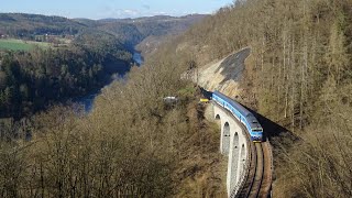 Vlaky na Žampašském viaduktu 4.4.2021