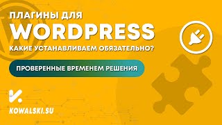 ПЛАГИНЫ ДЛЯ WORDPRESS | Какие устанавливаем обязательно?