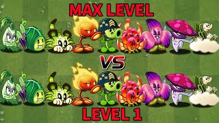 PvZ 2 All Plants Max Leve Vs Level 1-Which Plant Is Best?