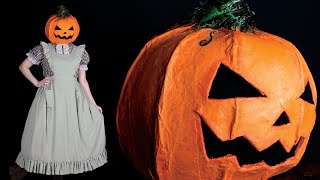 Spooky Scary DIY Pumpkin Mask | Halloween Costume