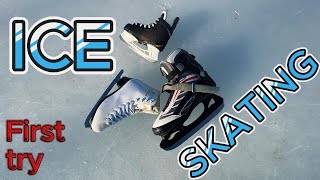 ICE SKATING - EASY or NOT? First try with my little bro, who NEVER gives up! Come and JOIN US!!