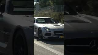 SLS BLACK SERIES leaving Nürburgring Tankstelle😮 #nürburgring #leaving #tankstelle