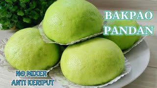 Bakpao pandan isi coklat anti keriput tanpa mixer