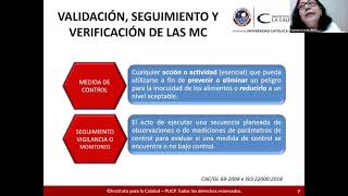 Masterclass Validación vs Verificación de las medidas de control en un SGCIA