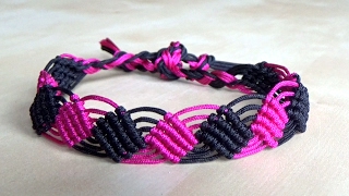 Bracelet Macramé 2 losanges (intermédiaire)