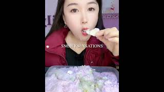 EATING FLAVOURED SQUEAKY AND CRUNCHY ICE BITES #icebites #iceeating