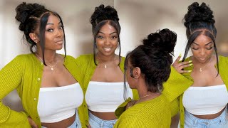 EASY updo tutorial + achieving a Flawless Hairline: Delicate Skin Melt Lace Wig ft. Afsisterwig