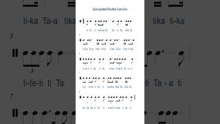 SYNCOPATION RHYTHM EXERCISE #musiclessons