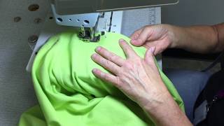 Making a T-Shirt 9 - Coverstitch Machine Without Auto-thread Cut-off - T Shirt Hem